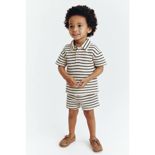 2-PIECE OPEN-KNIT COTTON SET