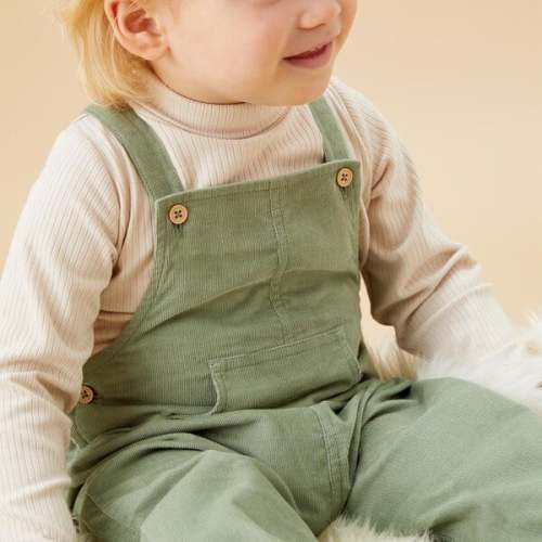 Corduroy Overalls Lilypad Green - MORI | Maisonette