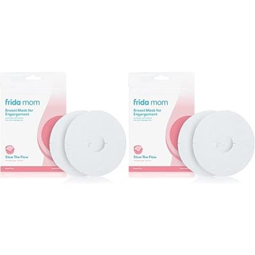 Frida Mom Breast Pads, Reusable Breast Mask for Engorgement, Made with Cabbage, Jasmine, & Sage, Breastfeeding Essentials, 2 Sheet Masks (Pack of 2)