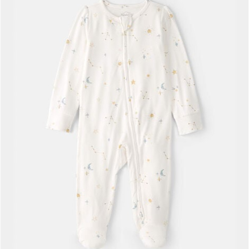 Baby Constellation 2-Way Zip PurelySoft Footie Sleep & Play Pajama - Cream | Carter's