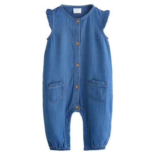 Denim Frill Romper