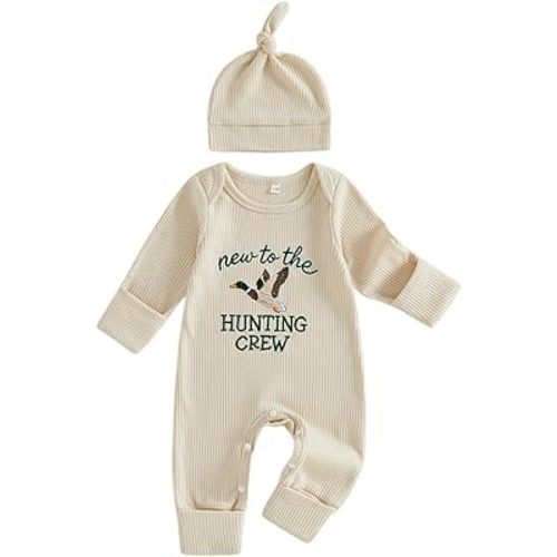 Newborn Baby Boy Fall Outfit Romper Jumpsuit Bodysuit Infant Clothes