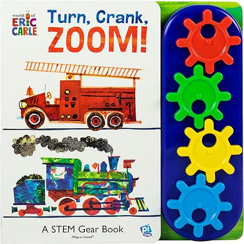 World of Eric Carle, Turn, Crank, Zoom! A STEM Gear Sound Book - PI Kids Board book – Sound Book, September 1, 2018