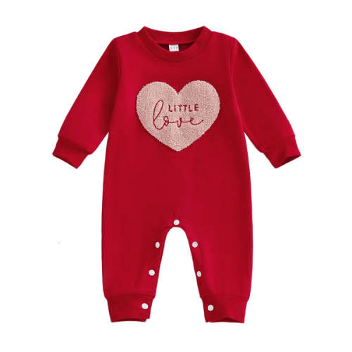 LITTLE LOVE Plush Heart Jumpsuit - Hazel & Bo