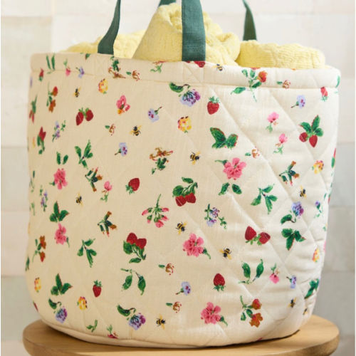 Quilted Block Print Basket