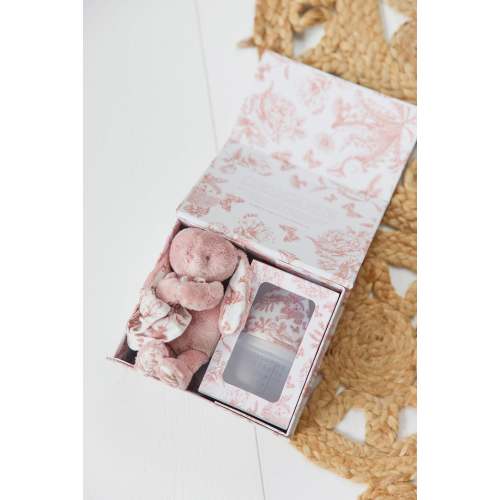 Box bottle and Comforter - Toile de jouy Pink Élhée x Tartine et Chocolat girl | Tartine et Chocolat