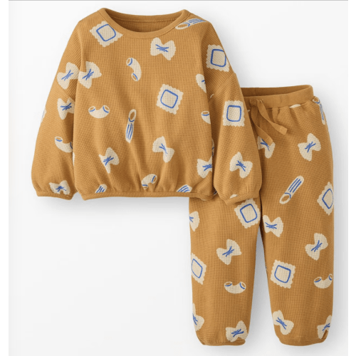 Long Sleeve Waffle Top & Pants Set