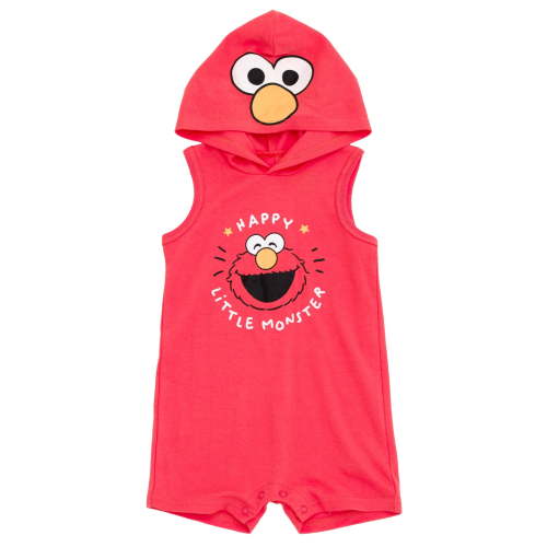 Sesame Street Elmo Hooded Cosplay Sleeveless Romper Newborn to Little Kid