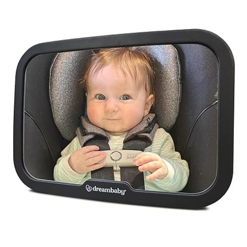 Dreambaby 360° Adjustable Rear Facing Baby Car Mirror - Wide Angle, Clear View Backseat Infant Mirror for Car