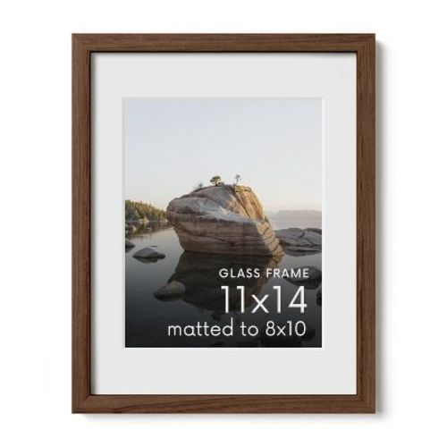 Haus and Hues Oak Picture Frame with Glass, Walnut, 11x14