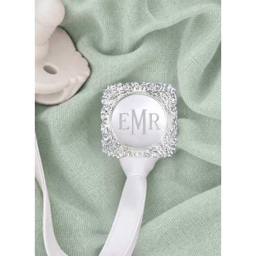 Henry Heirloom Pacifier Clip — Engraved Silver Keepsake — Baby Shower Gift — Optional Engraving