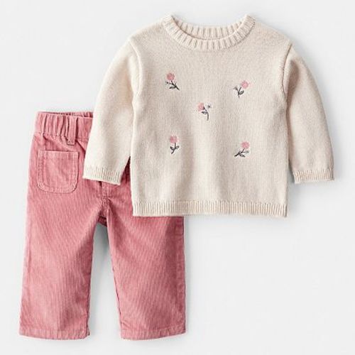 Baby Carter's 2-pc. Floral Sweater & Pant Set