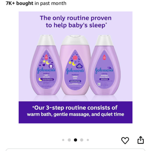 Johnson's Baby Sleepy Time Bedtime Gift Set with Relaxing NaturalCalm Aromas, Bedtime Baby Bath Shampoo, Wash & Lotion, Baby Bedtime Essentials, Hypoallergenic & Paraben-Free, 3 Items