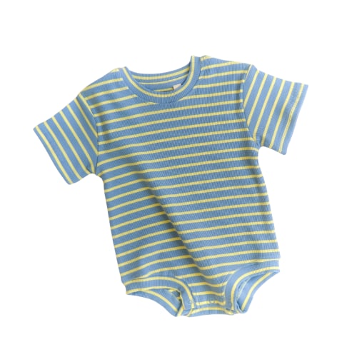 Ribbed Romper - Sand + Surf