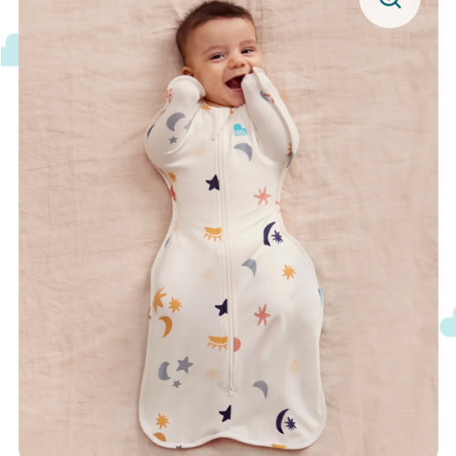 Swaddle Up™ 1.0 TOG Organic Cotton Buff Lunar