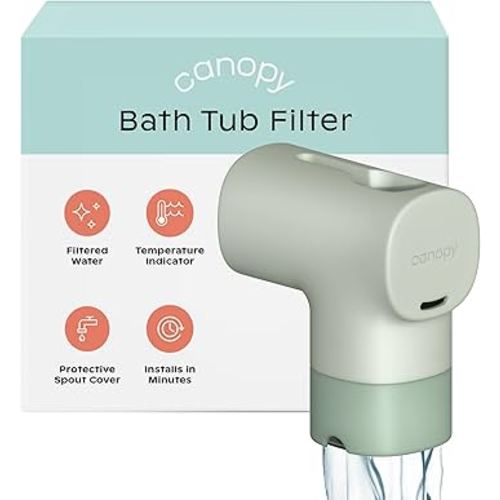 Amazon.com: Canopy Baby Bath Tub Filter – Gentler Water Filtration for Delicate Skin | Reduces Chlorine & Irritants | BPA-Free Silicone Spout Cover | Easy Tool-Free Install | Activated Carbon Filtration : Tools & Home Improvement
