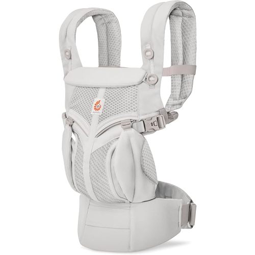 Ergobaby Omni Classic Baby Carrier for Newborn to Toddlers 0-48 Months (7-45 lbs) - 4-Position Breathable Mesh Baby Carrier with Ergonomic Support - Pearl Grey