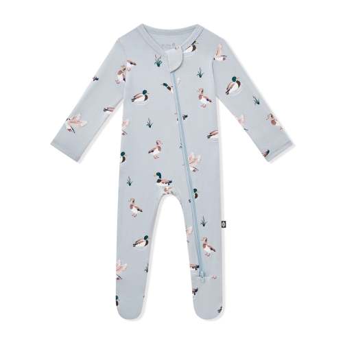 Zippered Footie in Mallard Duck