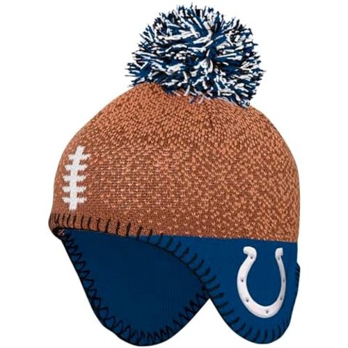 Infant NFL Football Head Knit Hat with Pom