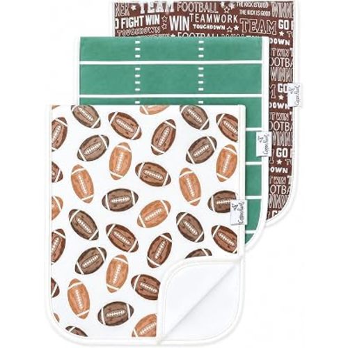 Copper Pearl Premium Baby Burp Cloths - 3-Pack Large Cotton Burp Cloths, Extra Soft Spit Up Rags with 3 Absorbent Layers, Perfect for Baby Boy and Baby Girl Gifts (21" x 10" Size, Blitz Set)