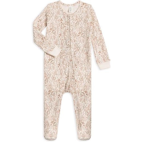 Colored Organics Baby Zip-Up Footed Sleeper with 2-Way Zipper - Newborn Organic Cotton Pajamas