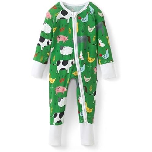 Little Sleepies Pajamas for Baby Boys & Girls, Viscose from Bamboo Baby Pajamas, Sleepers, 2-Way Zipper PJs