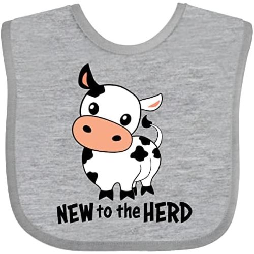 inktastic New To the Herd Cute Cow Baby Bib