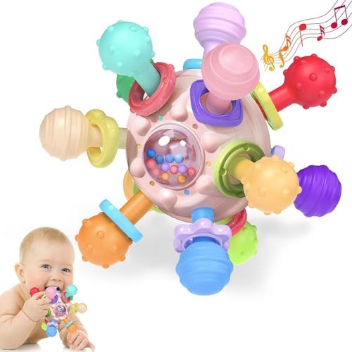 Rattles Chew Sensory Montessori Toys for Newborn