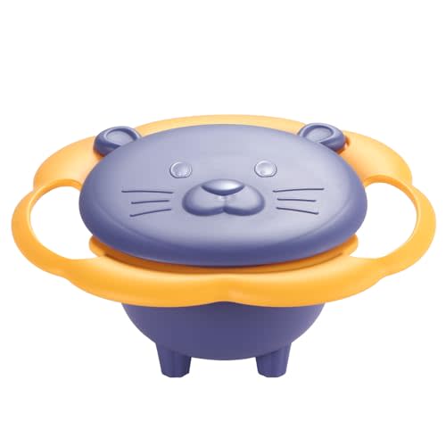 New Upgraded Gyro Bowl Magic Bowl 360° Rotation Spill Proof Snack Cups with Lid