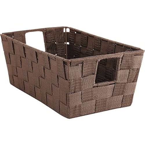 Whitmor 6581-2712-JAVA Woven Strap Small Storage Tote Java