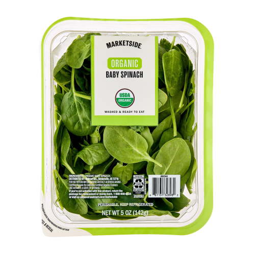 Marketside Organic Baby Spinach Salad, 5 oz Clam Shell, Fresh
