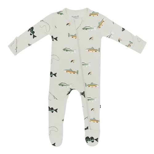 KYTE BABY Unisex Zipper Closure Footies, Rayon Made From Bamboo, 0-24 Months
