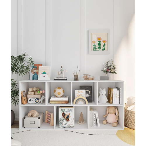 Montessori Toy Storage, Toy Organizers and Storage Shelf Organizer for Classroom Playroom Room, White