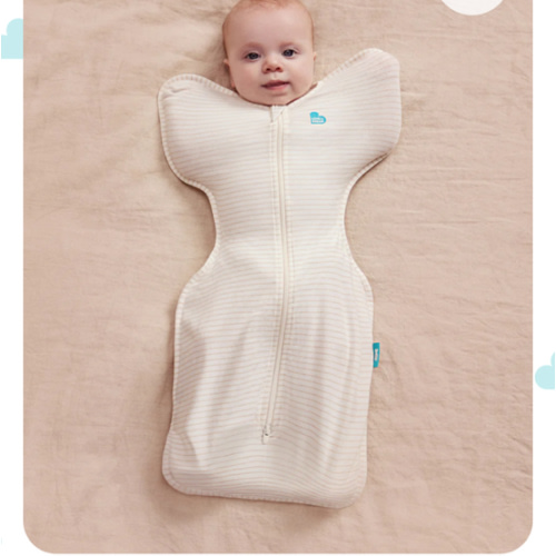 Swaddle Up™ 0.2 TOG Cotton Tan Breton Stripe