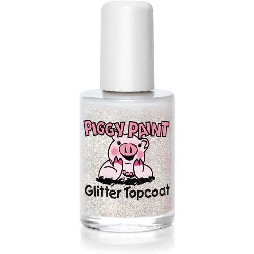 Piggy Paint Glitter Topcoat Nail Polish – 0.5 oz.