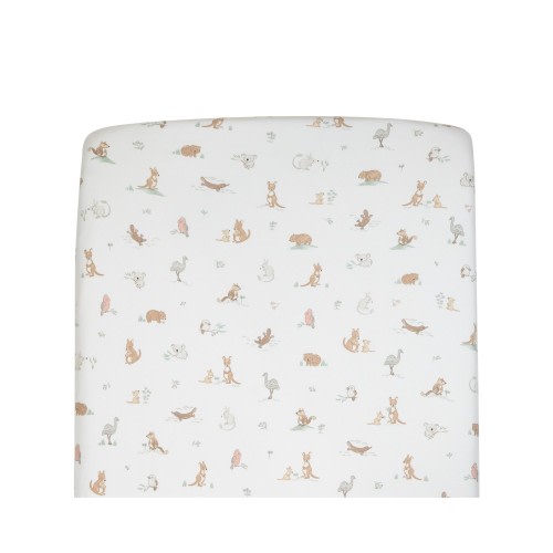 Living Textiles Portact Fitted Sheet Australiana