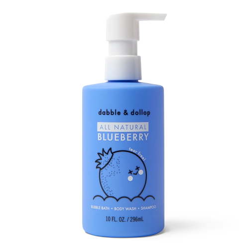 Dabble & Dollop Blueberry 3-in-1 Shampoo, Body Wash & Bubble Bath - 10 fl oz