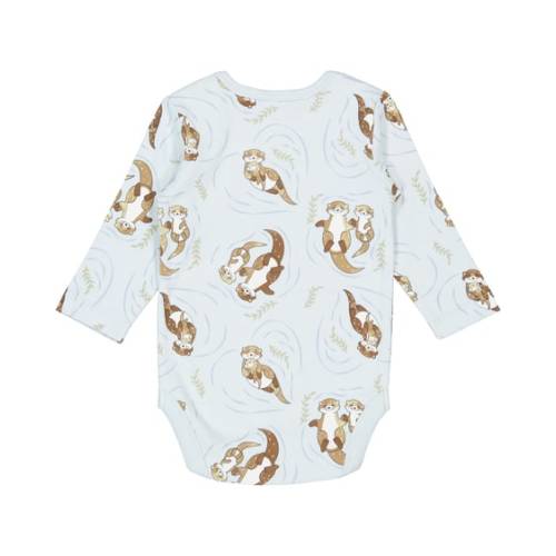 Light Blue Baby Long Sleeve Cotton Interlock Bodysuit | Best&Less™ Online