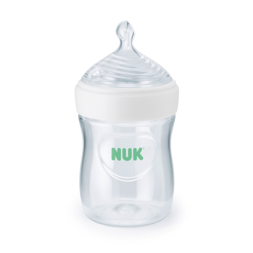 NUK Simply Natural Infant Baby Bottles with SafeTemp, 5 fl oz, 1 Count, Clear