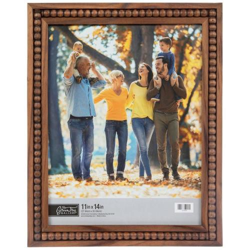 Brown Beaded Wood Wall Frame