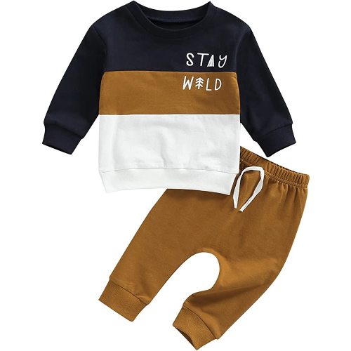 CIYCUIT Toddler Baby Boy Clothes Long Sleeve Sweatshirt Pants Set Fall Winter Outfits