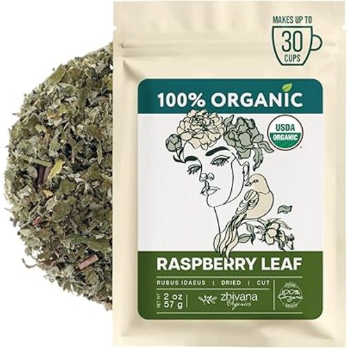 Red Raspberry Leaf Tea Organic – Loose Raspberry Leaves for PMS Symptom Relief, Healthy Women's Cycle, and Reproductive Health – 2 Ounces