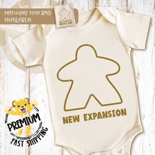 New Expansion Meeple Onesie® - Board Game Character Toddler Shirt - Gaming Baby Shirt - Dungeon Master Gamer Character Outfit - 1558