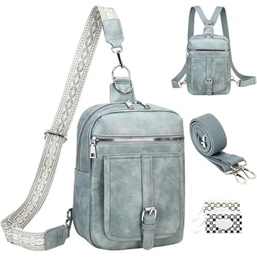MYHOZEE Small Diaper Bag Crossbody Sling Purse for Women - 2 in 1 Leather Backpack with 2 Straps for Short Trips Work Daily | Mini diaper bag, Instant Wipes pocket, Adjustable Straps, Credit card slot, Moms and dads, Reusable Wipe pouchs