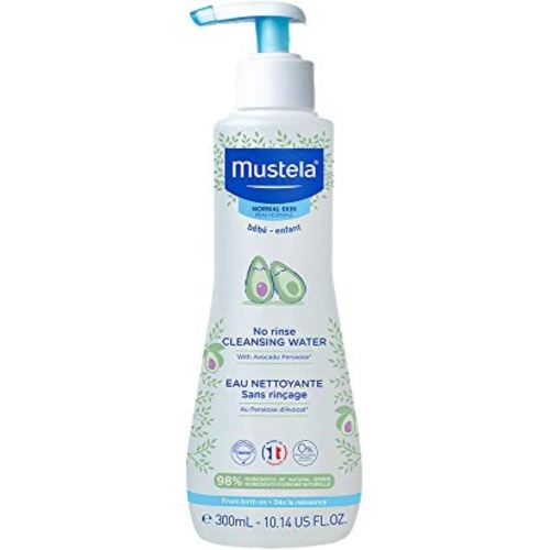 Mustela Baby Cleansing Water - No-Rinse Micellar Water - with Natural Avocado & Aloe Vera - for Baby's Face, Body & Diaper â€“ 10.14 fl. oz. (Pack of 1)