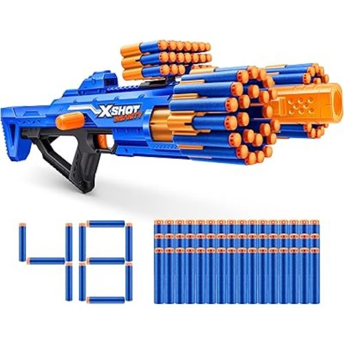 XSHOT Insanity Bezerko by ZURU - 48 Dart Outdoor Toy with Air Pocket Technology and Storage for Boys, Girls, Teens and Adults
