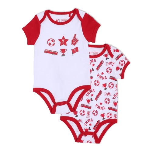 LFC Baby 2Pk Bodysuits Red