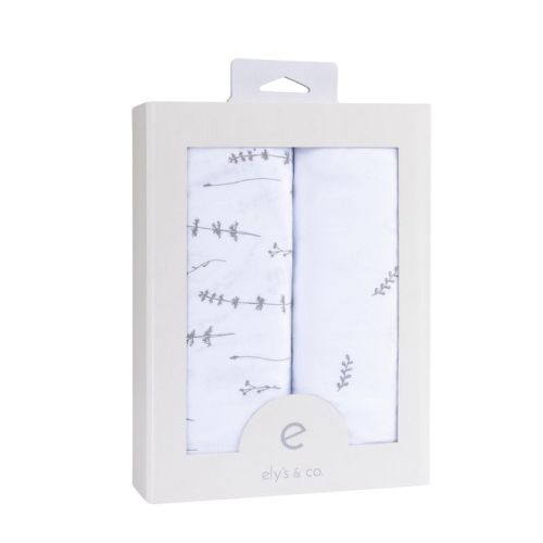 Ely's & Co. Baby Fitted Bassinet Sheet 100% Combed Jersey Cotton 2 Packs Gender Neutral