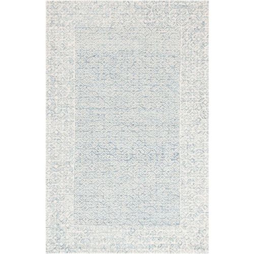 Abstract ABT342 Handmade Indoor Area Rug - Blue/Ivory - 5'x8' - Safavieh