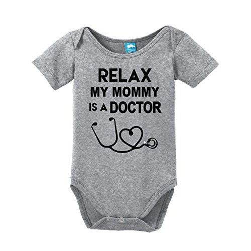 Sod Uniforms Relax My Mommy is A Doctor Printed Infant Bodysuit Baby Romper